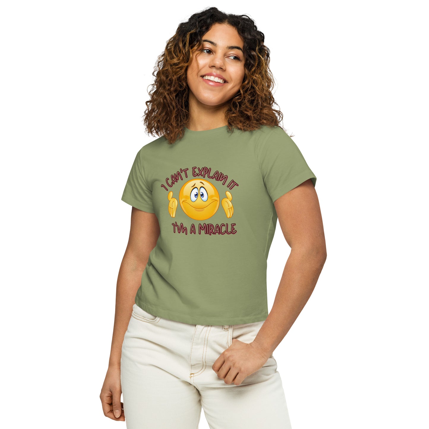 Women’s I'm a Miracle high-waisted t-shirt