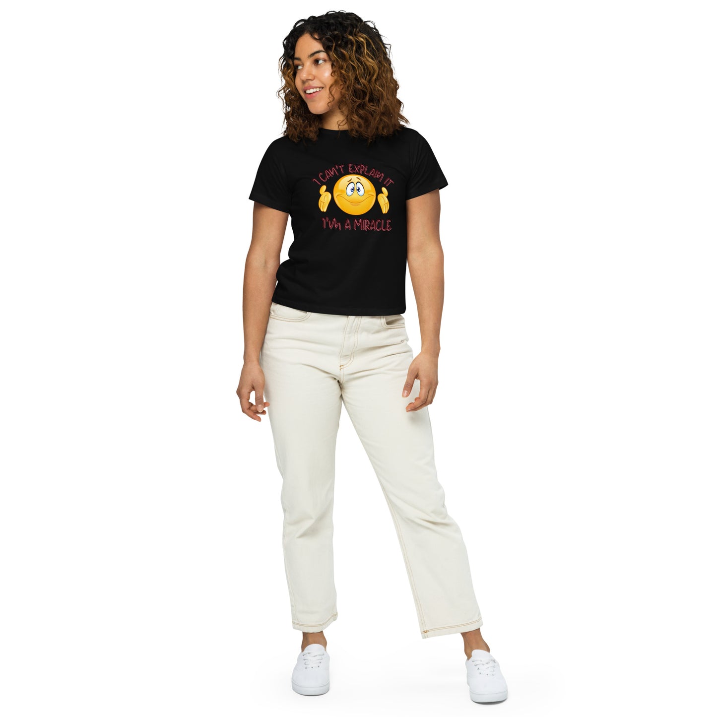 Women’s I'm a Miracle high-waisted t-shirt
