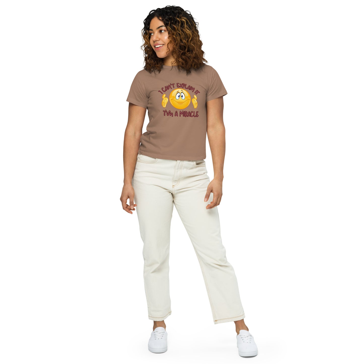 Women’s I'm a Miracle high-waisted t-shirt