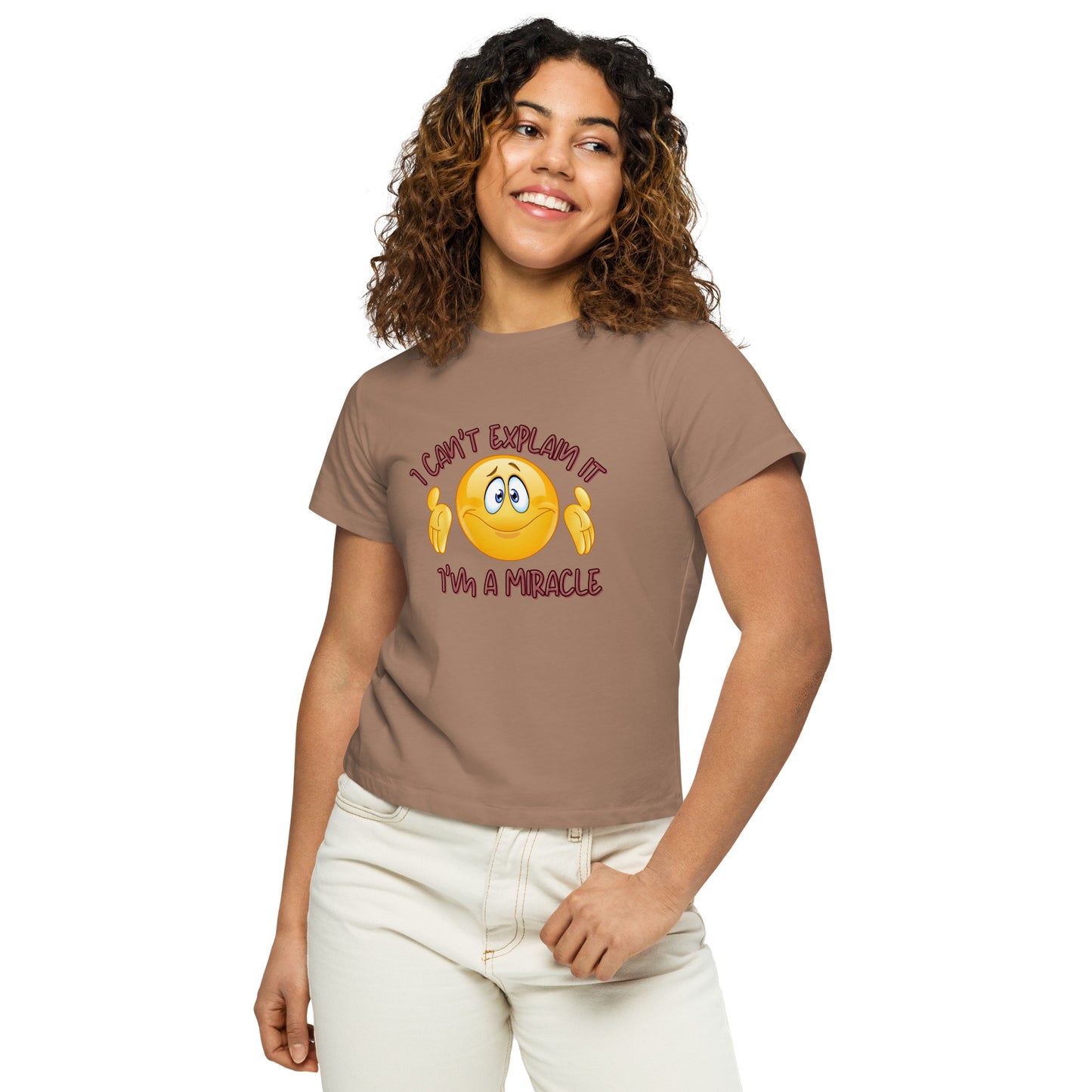 Women’s I'm a Miracle high-waisted t-shirt