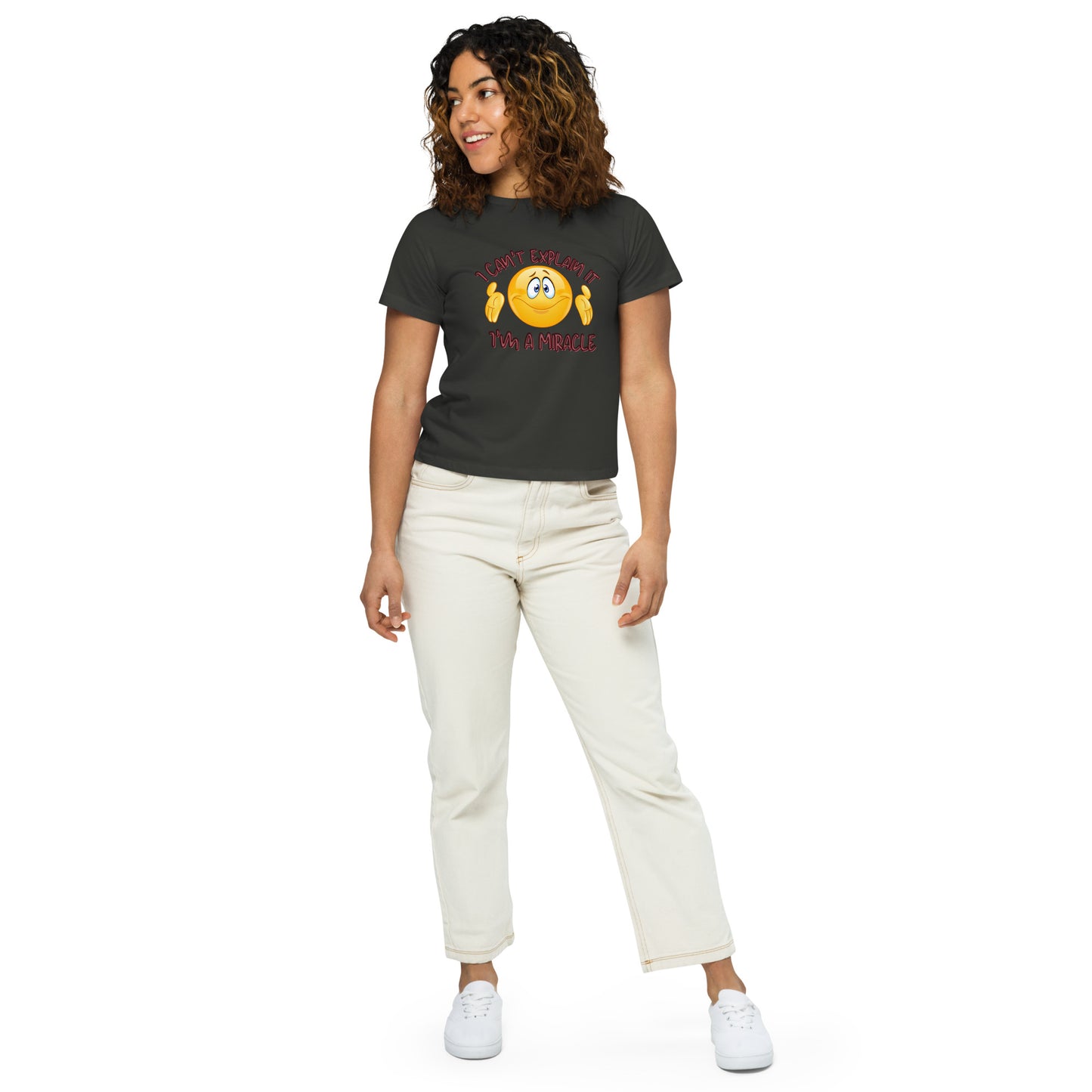 Women’s I'm a Miracle high-waisted t-shirt