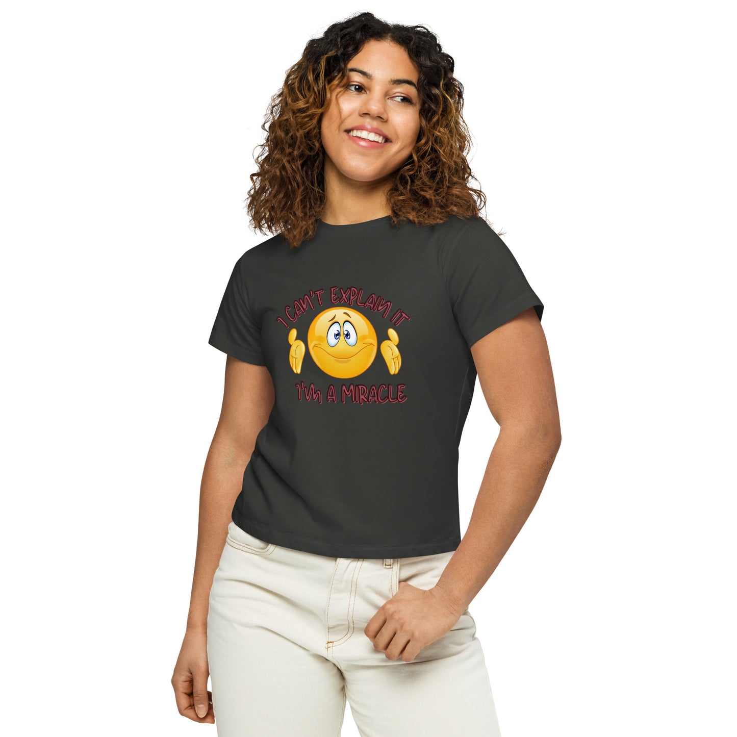 Women’s I'm a Miracle high-waisted t-shirt
