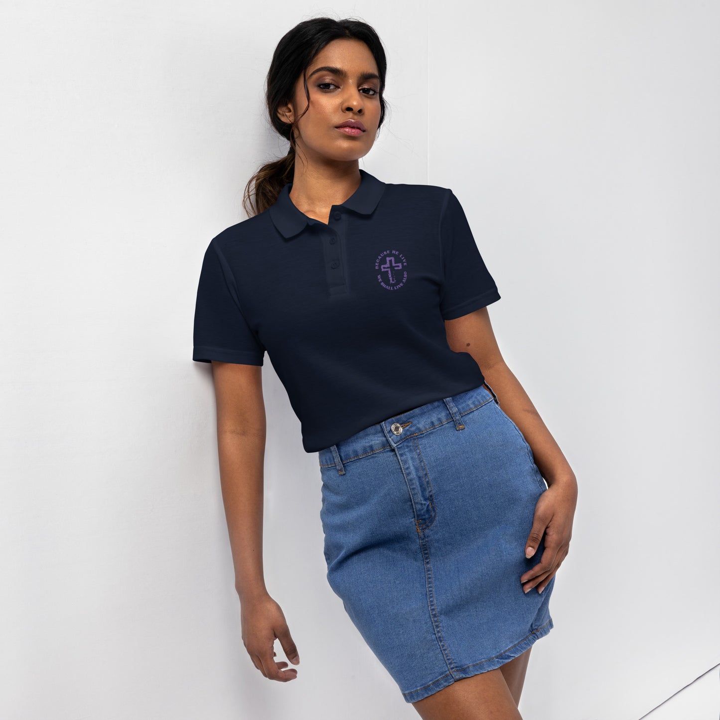 Because He Lives Women’s Pique Polo