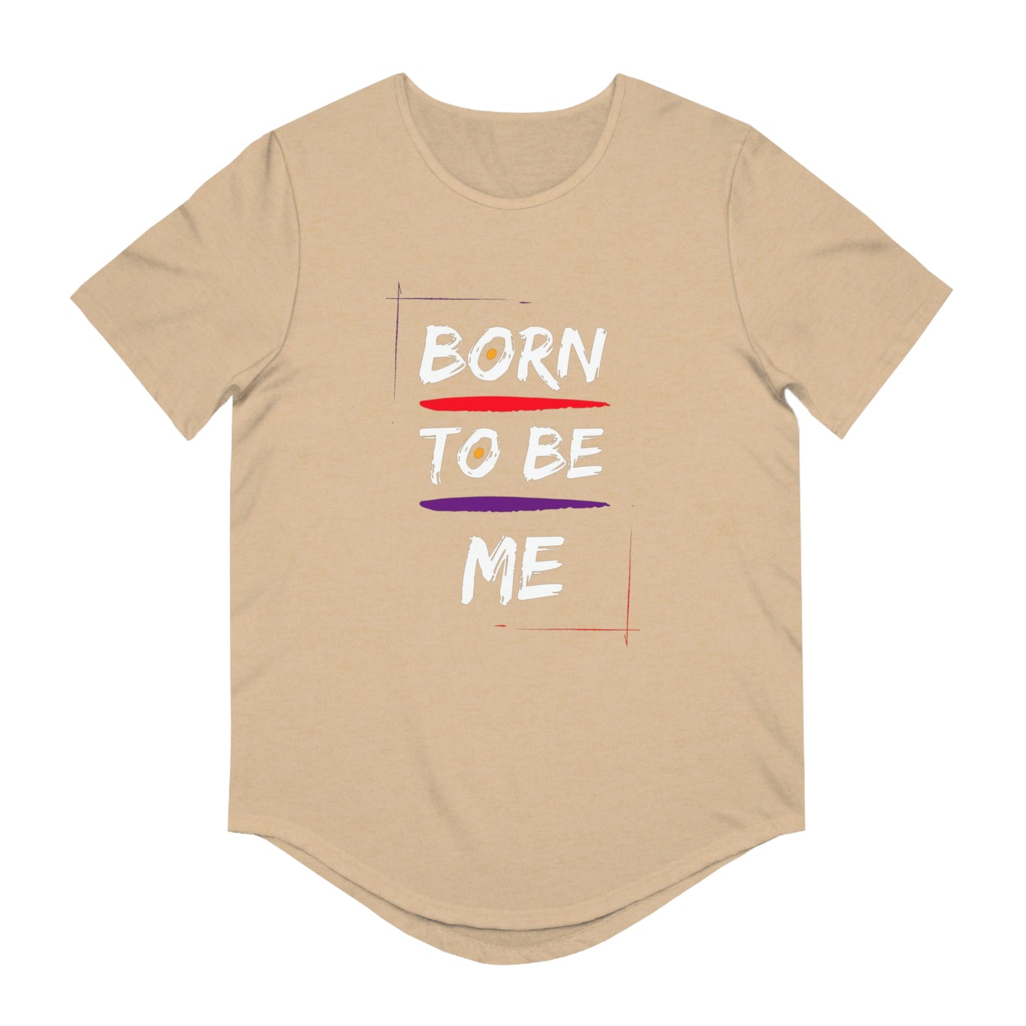 Men's Born to be Me Curved Hem Tee