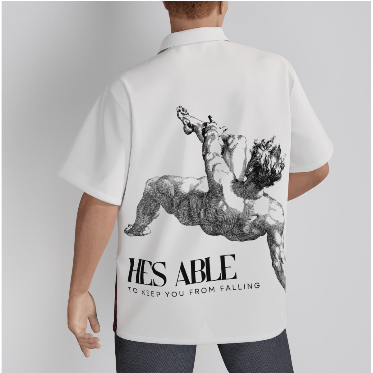 He's Able - Men's Hawaiian Shirt With Button Closure