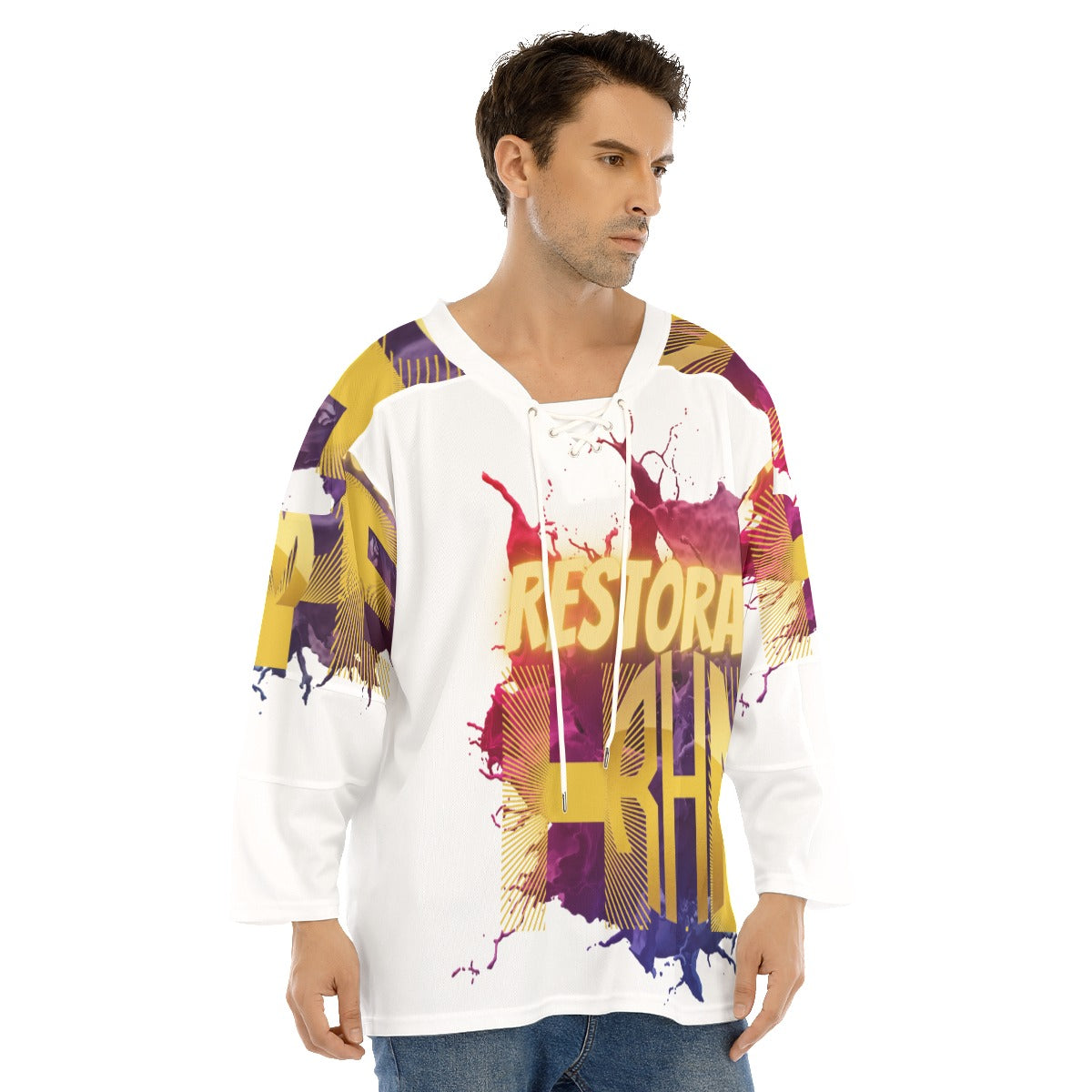 Restoration Hope Print Men's Hockey Jersey