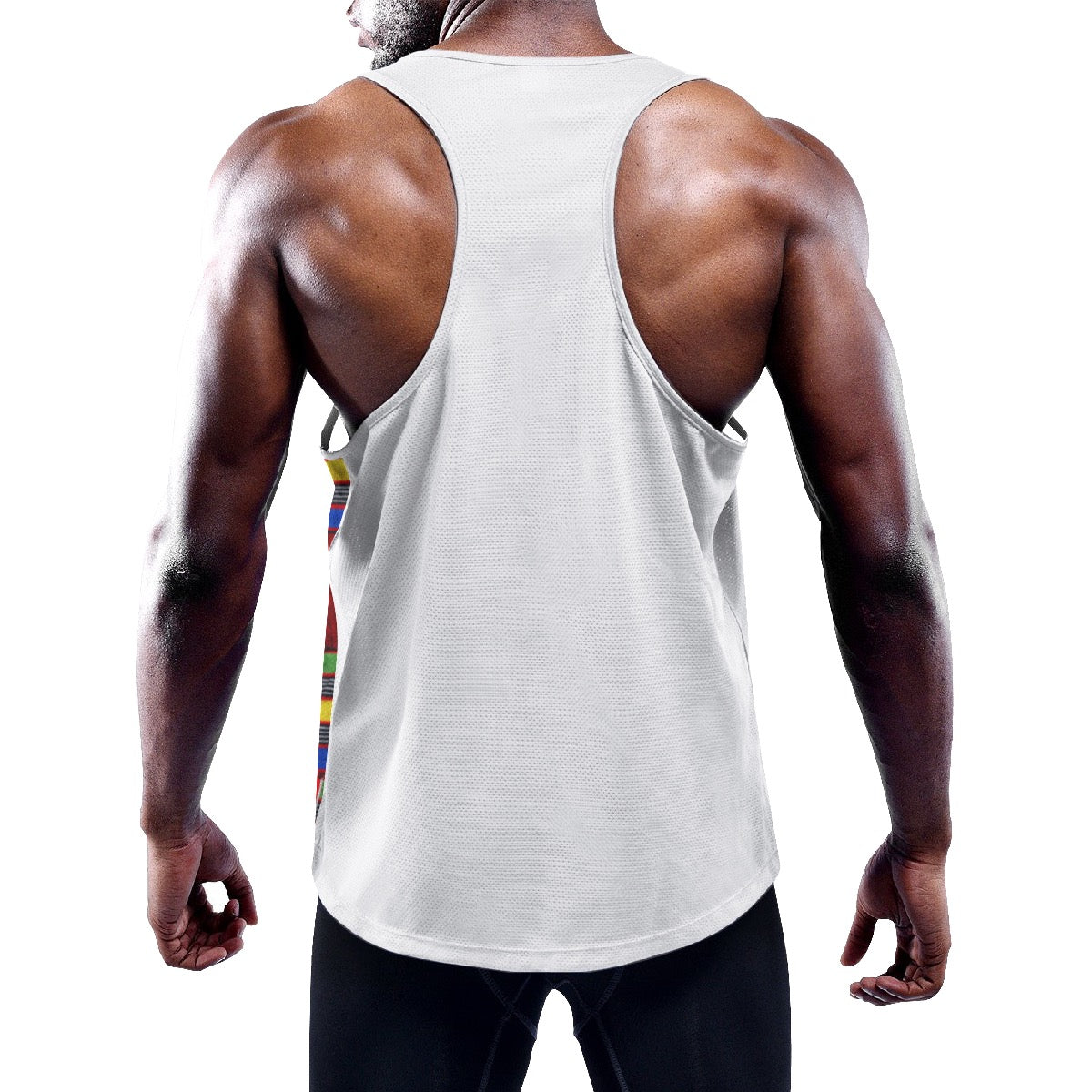 African Print Men's Slim Y-Back Muscle Tank Top