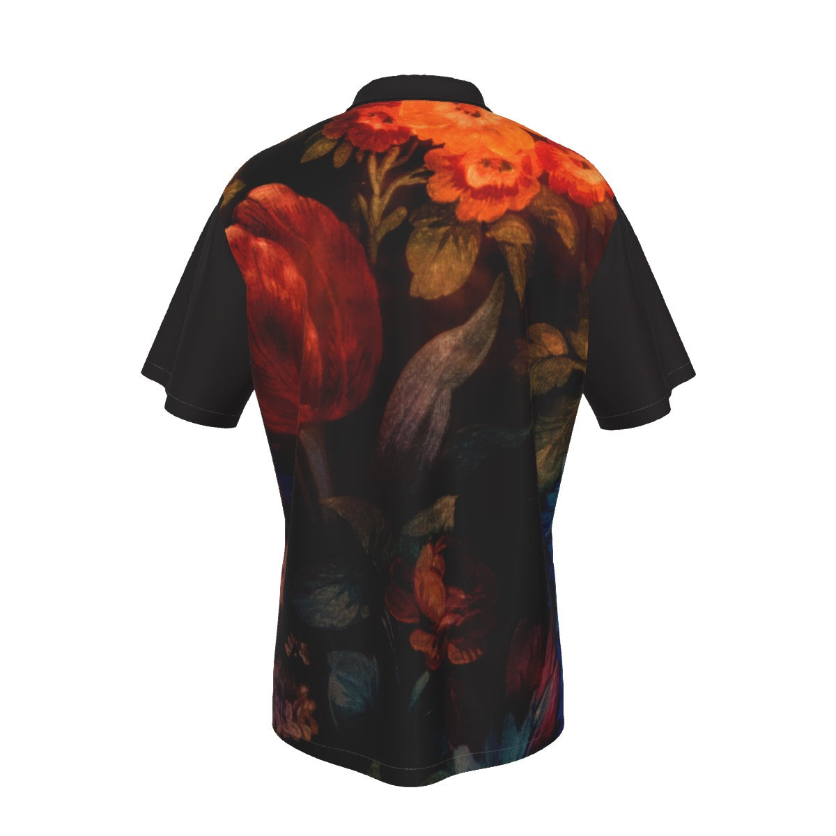 Men's Floral Hawaiian Shirt With Button Closure