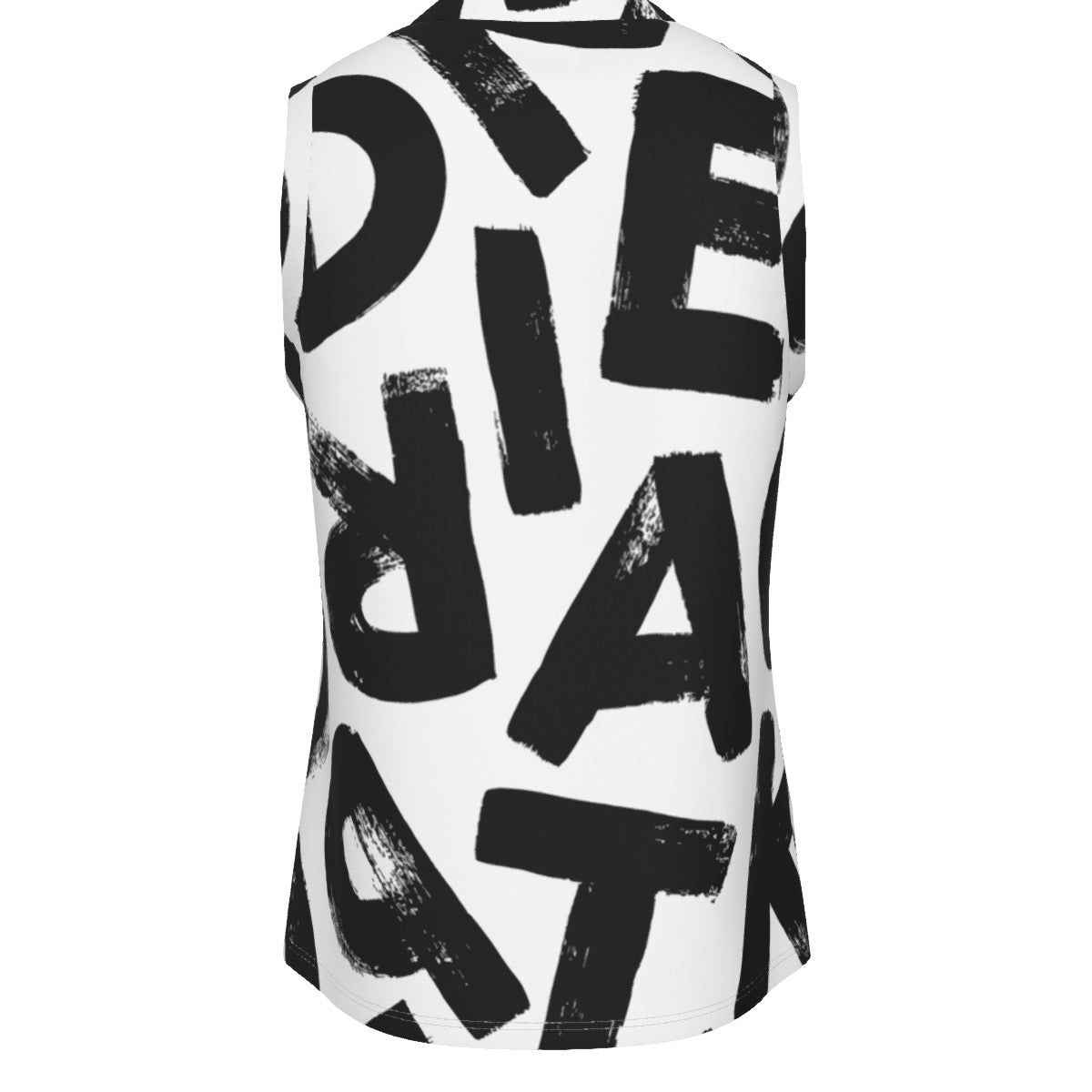 Letter Print Men's V Neck