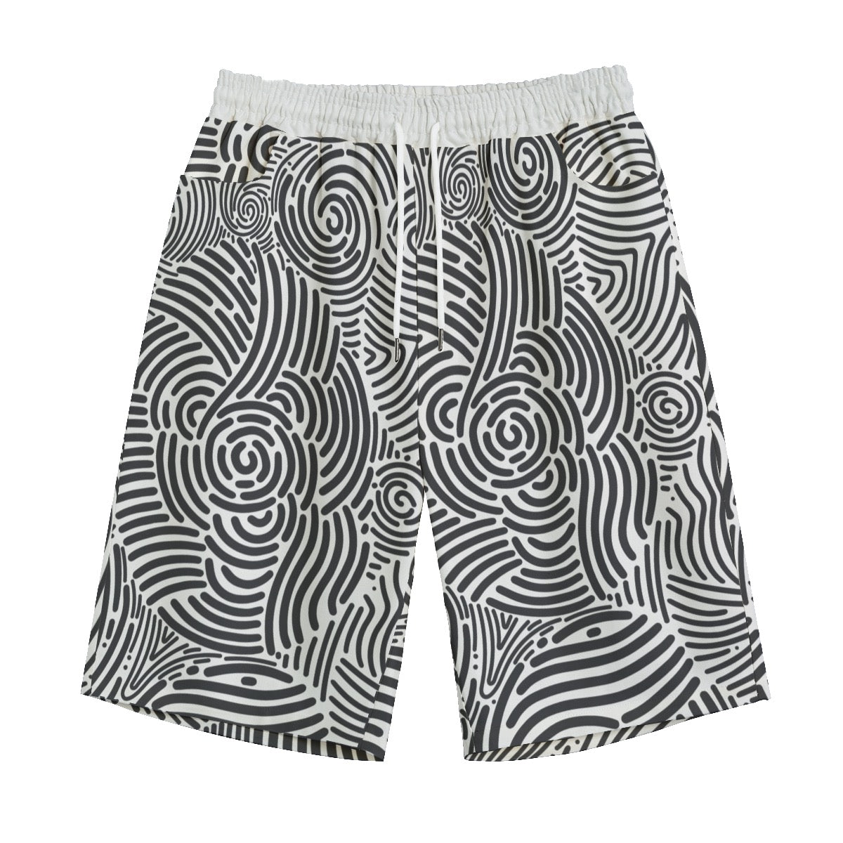 Unisex Straight Maze Print Short