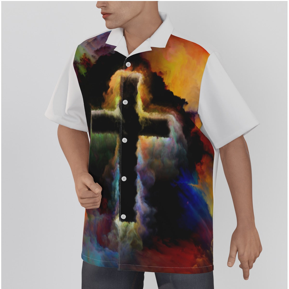 He's Able - Men's Hawaiian Shirt With Button Closure