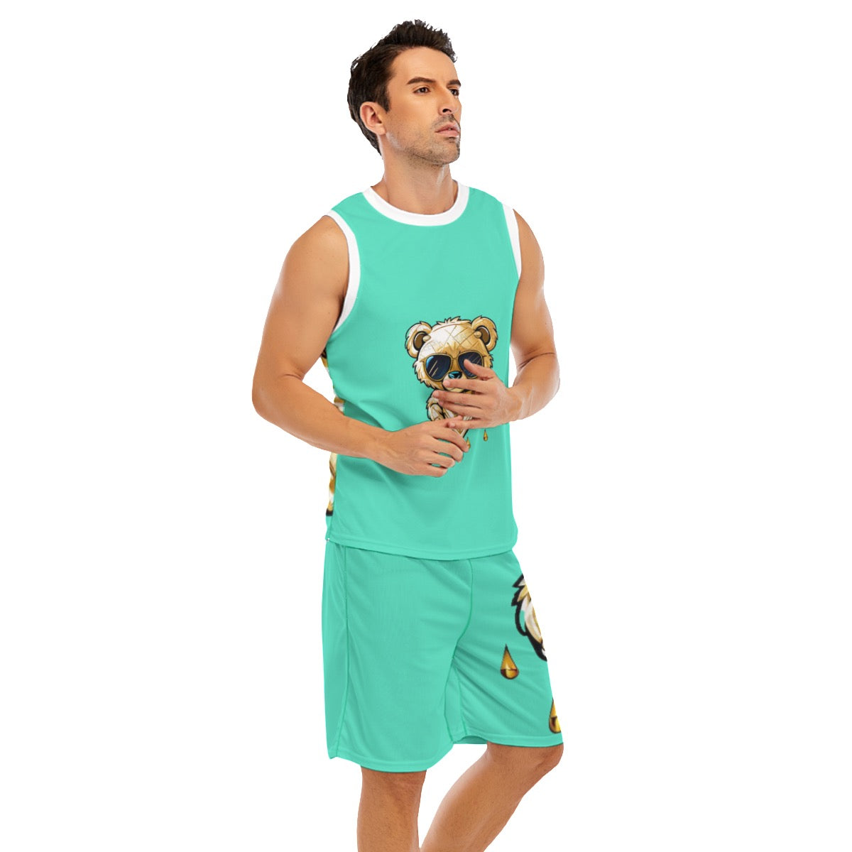 Men's Drippy Bear Basketball Suit