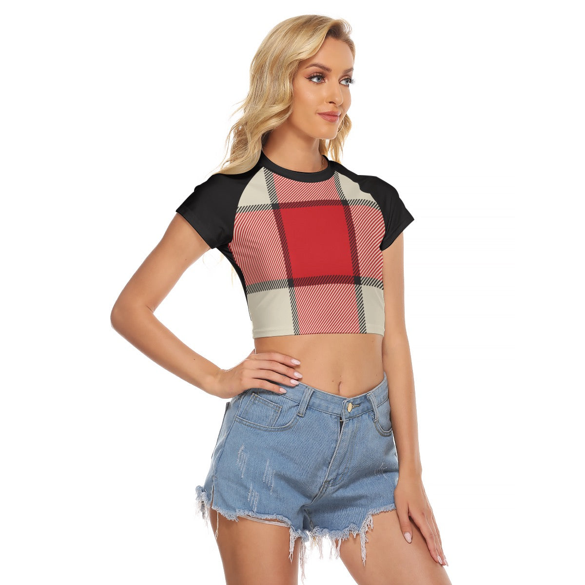 Women's Checker Cropped T-shirt
