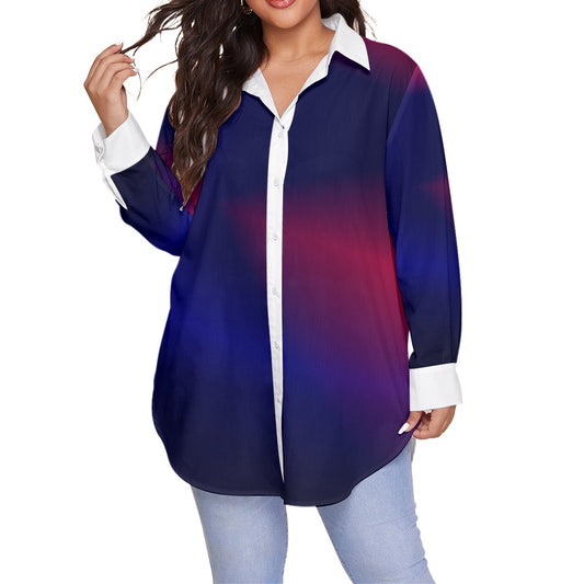 Inspire Women's Shirt With Long Sleeve(Plus Size)