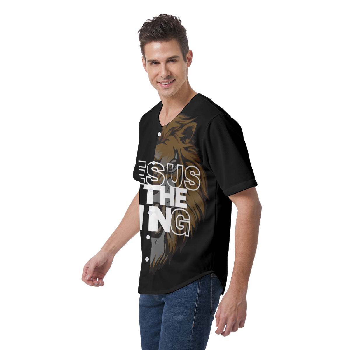 All-Over Print Men's Short Sleeve Baseball Jersey