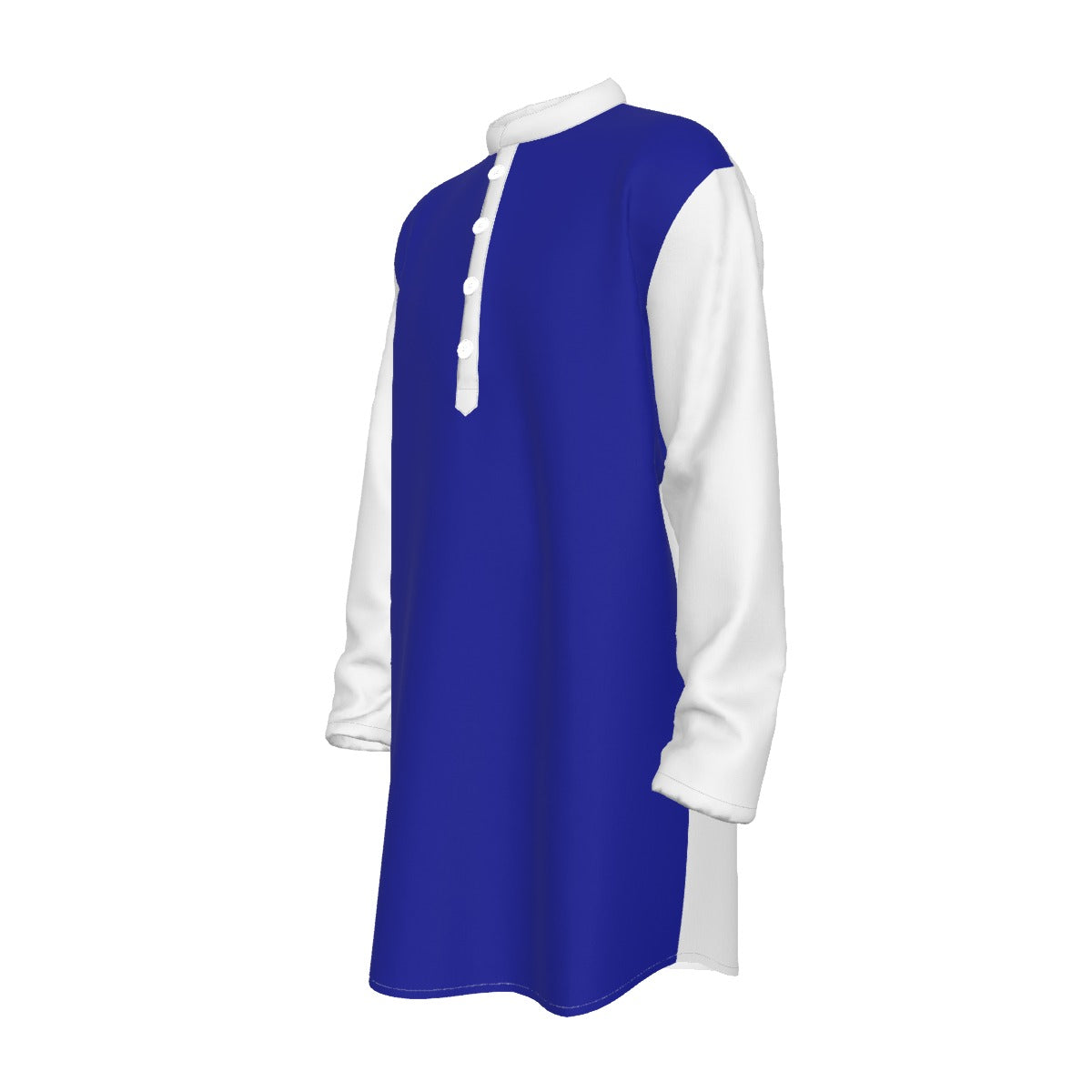 Men's Preacher Collar Long Shirt