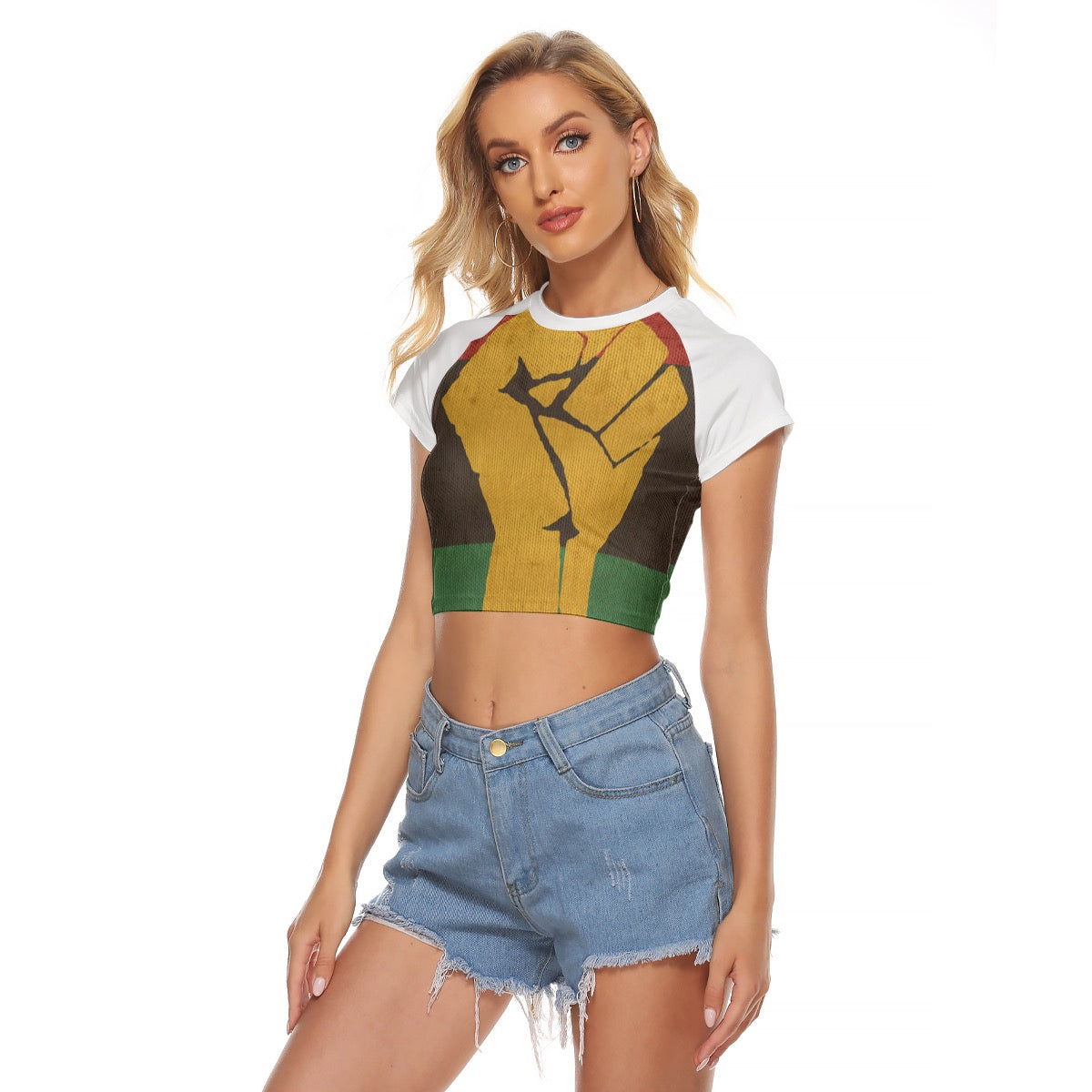 Women's Raglan Power Cropped T-shirt