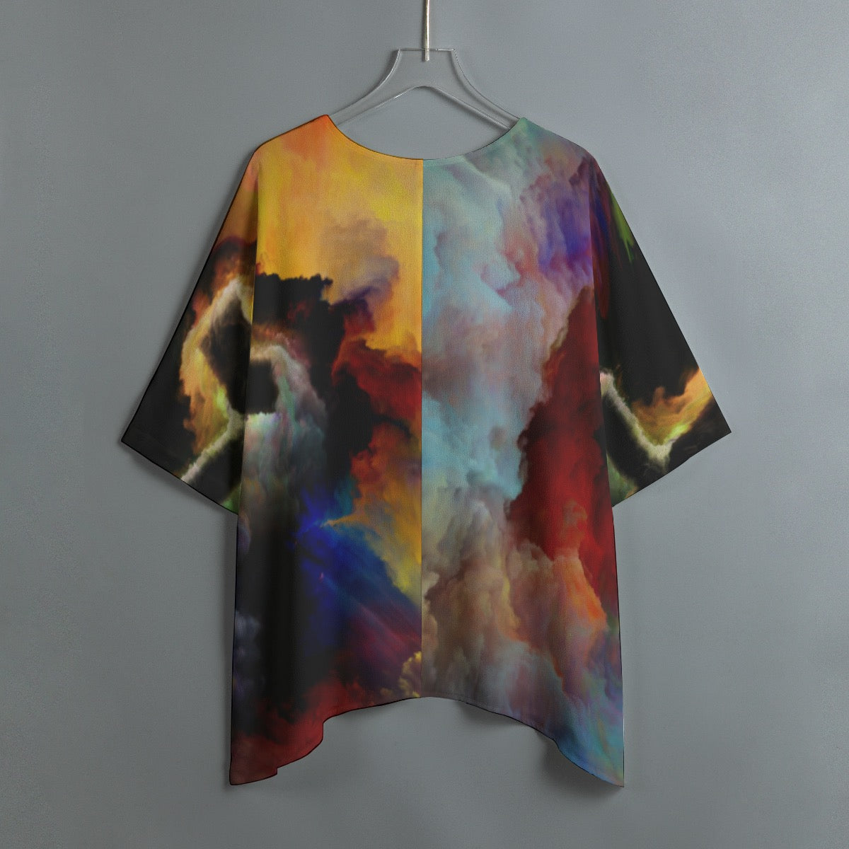 Cross Print Women's Bat Sleeve Shirt