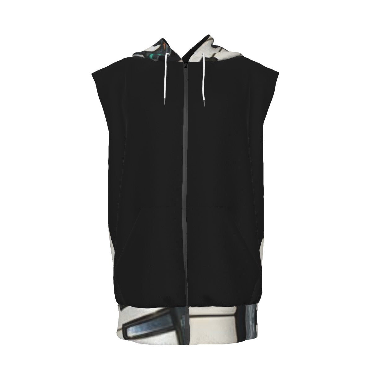 All-Over Print Men's Zipper-Up Sleeveless Hoodie