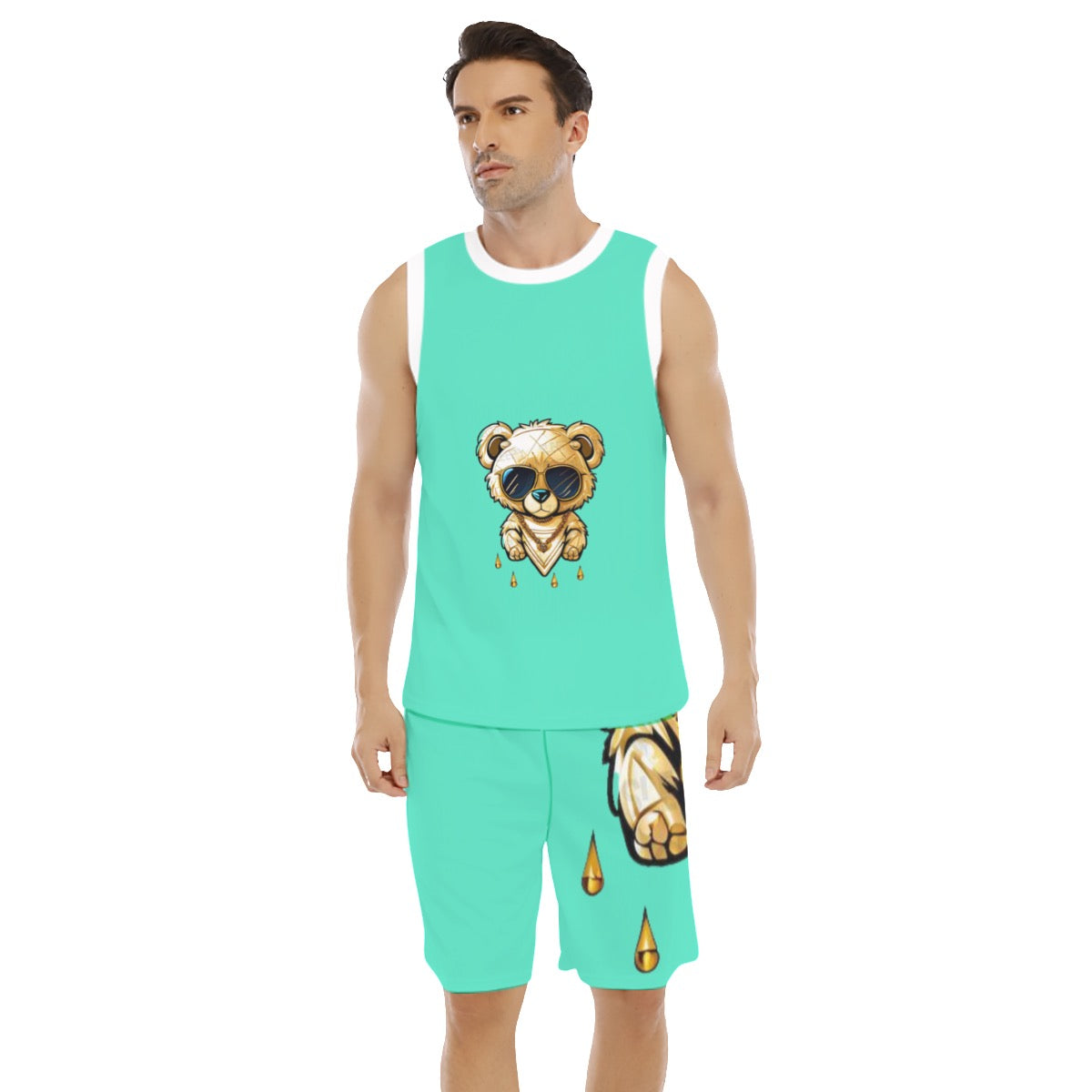 Men's Drippy Bear Basketball Suit