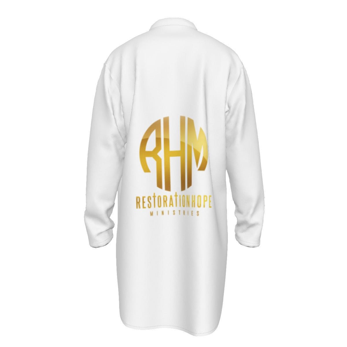 RHM Men's Preacher Collar Long Shirt