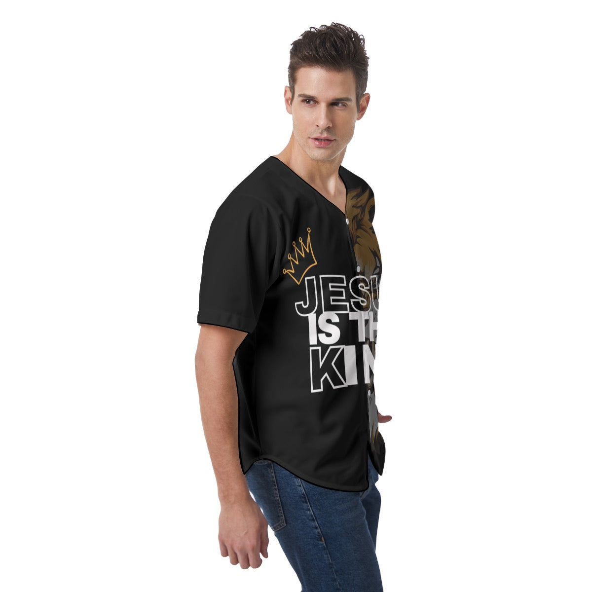 All-Over Print Men's Short Sleeve Baseball Jersey