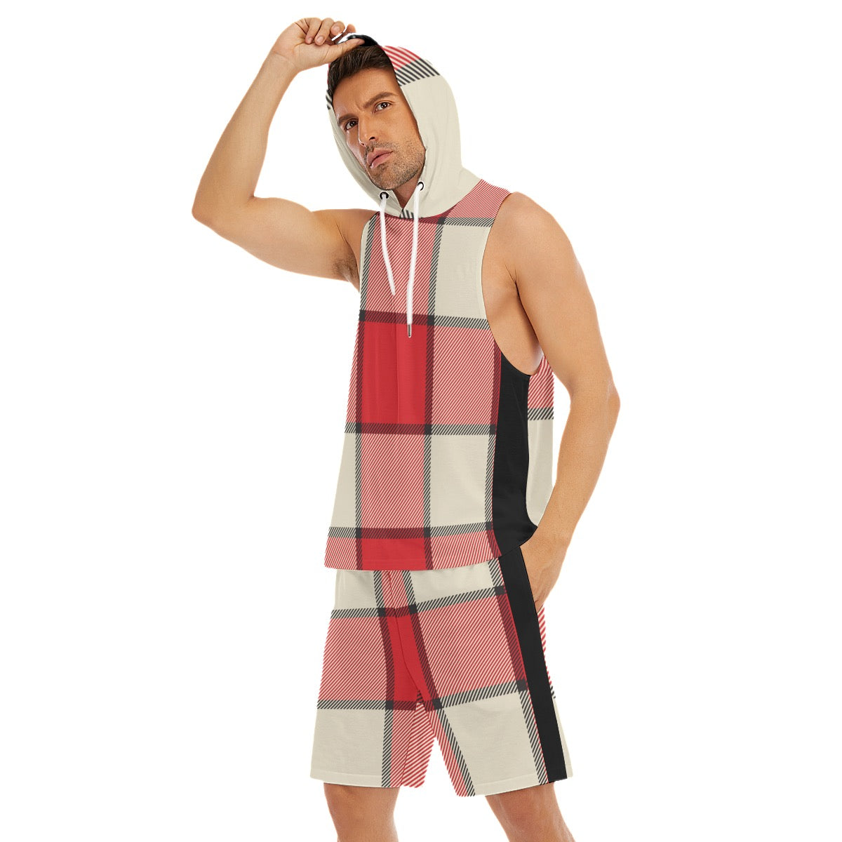 Men's Sleeveless Jresey Shorts Set