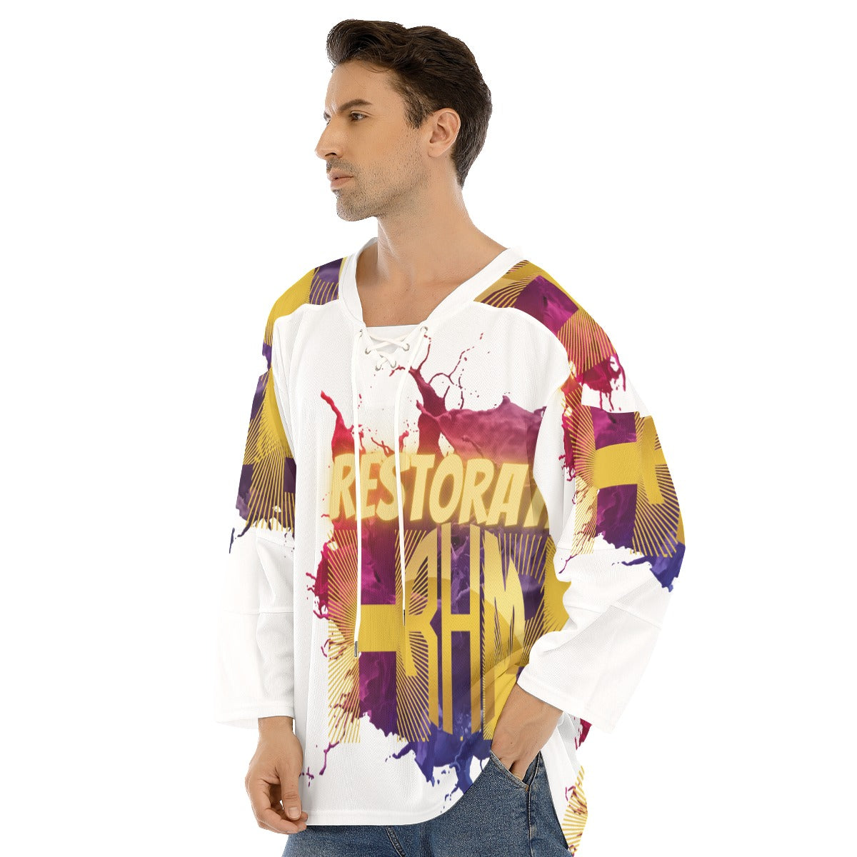 Restoration Hope Print Men's Hockey Jersey