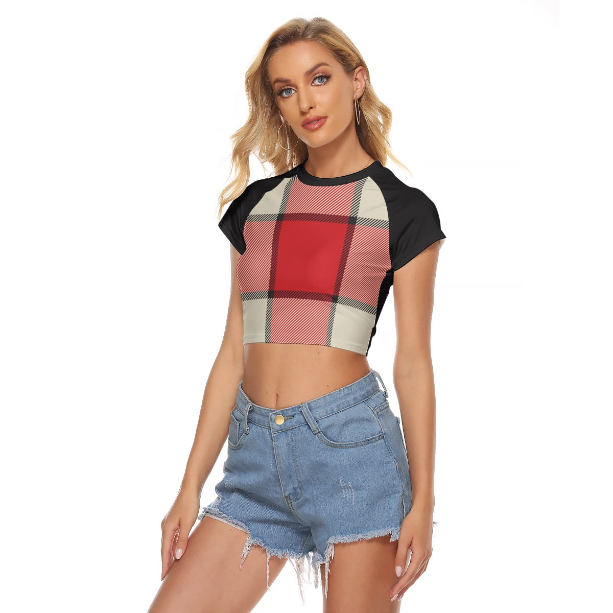 Women's Checker Cropped T-shirt