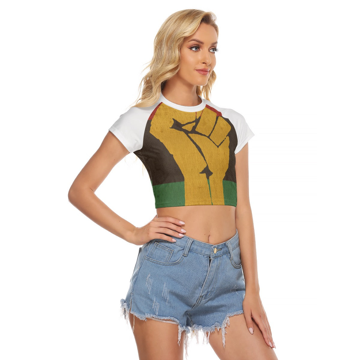 Women's Raglan Power Cropped T-shirt