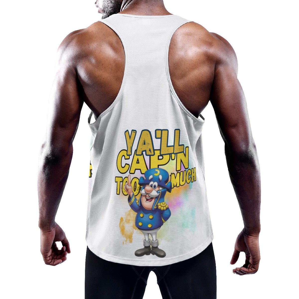 CAP'N Men's Y-Back Muscle Tank Top