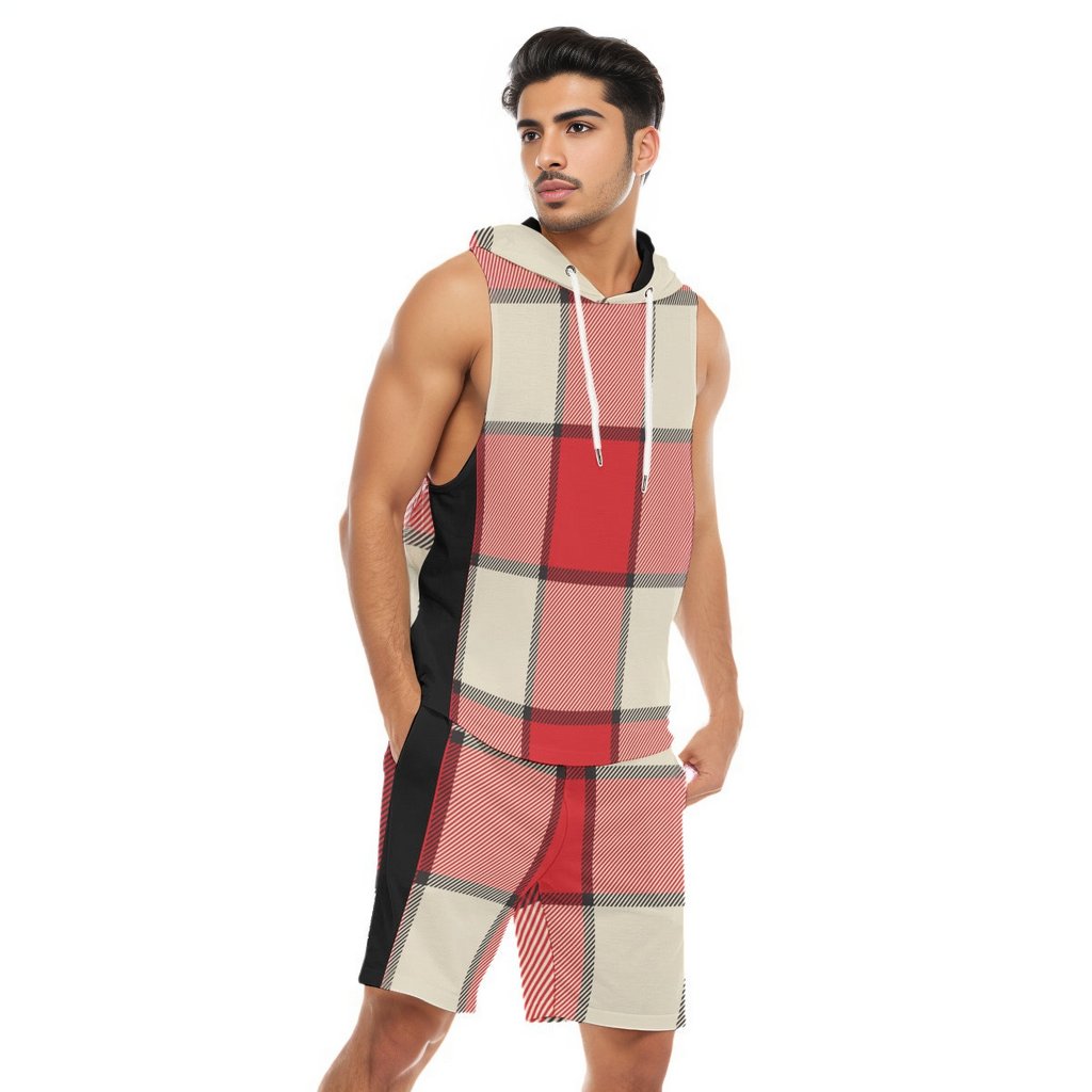 Men's Sleeveless Jresey Shorts Set