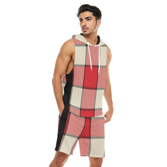 Men's Sleeveless Jresey Shorts Set