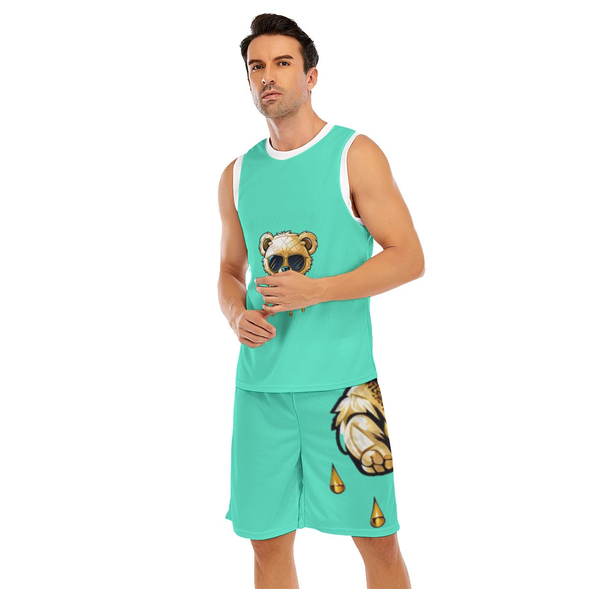 Men's Drippy Bear Basketball Suit