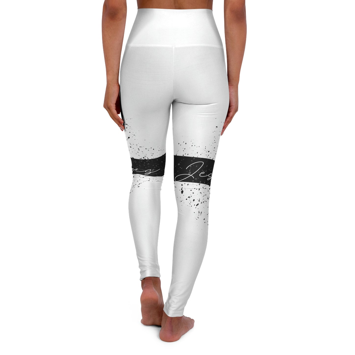 High Waisted Jesus Leggings (AOP)