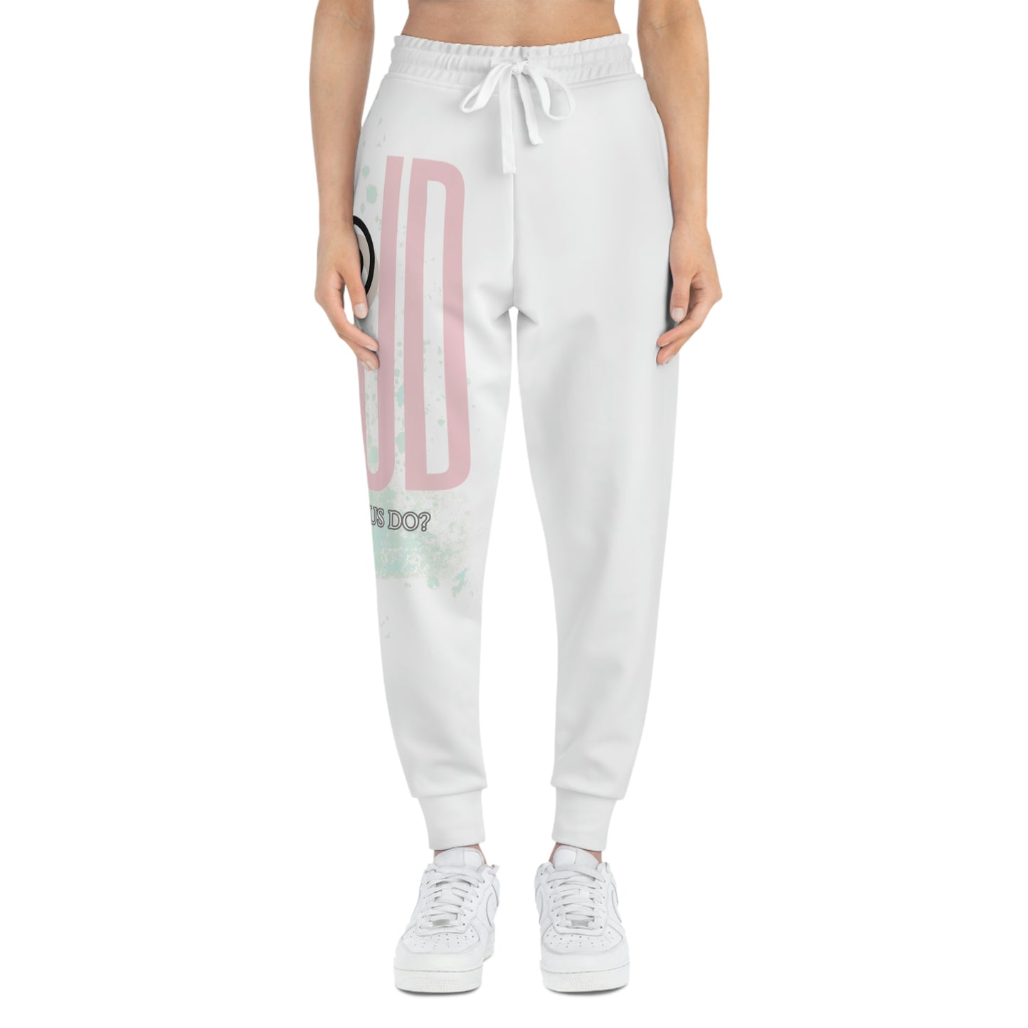 Women's Athletic WWJD Joggers (AOP)