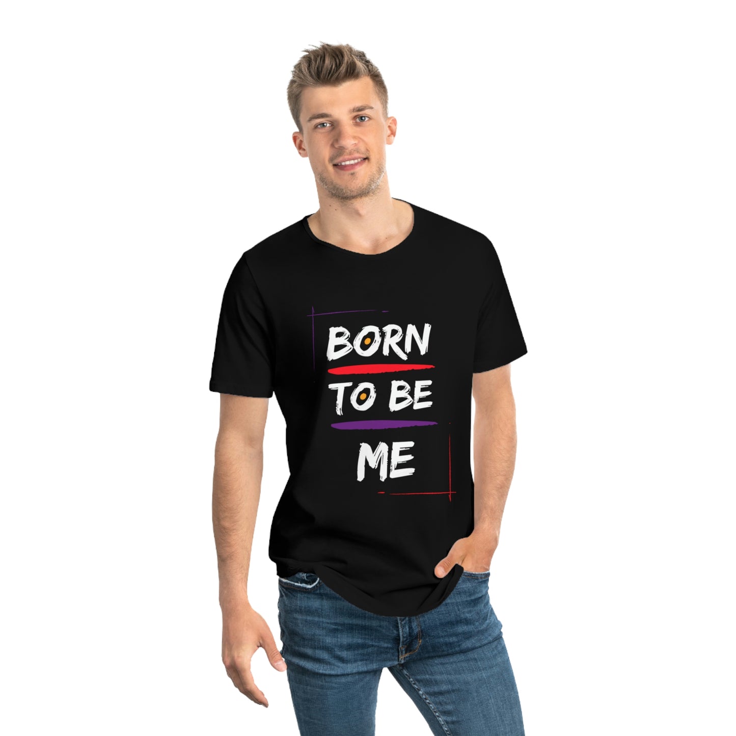 Men's Born to be Me Curved Hem Tee