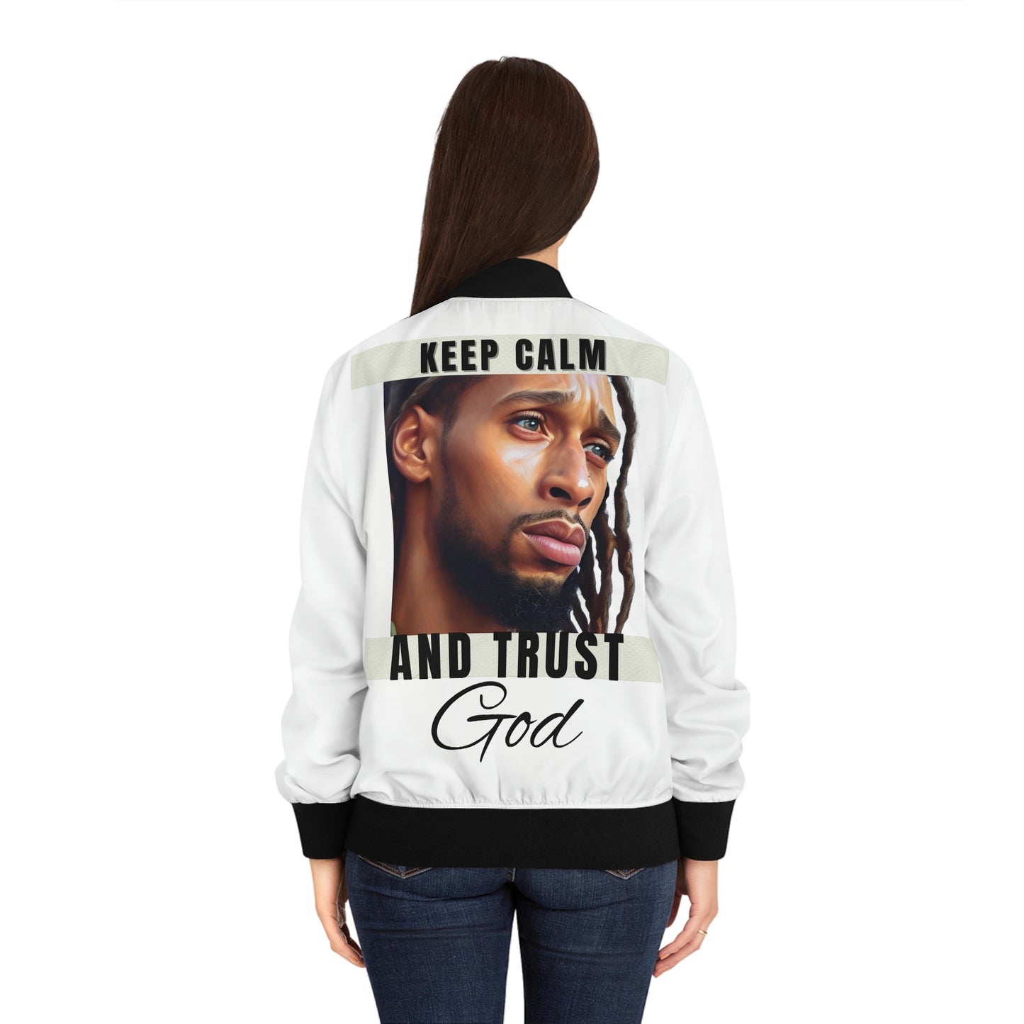 Women's Black Jesus F&B Bomber Jacket (AOP)