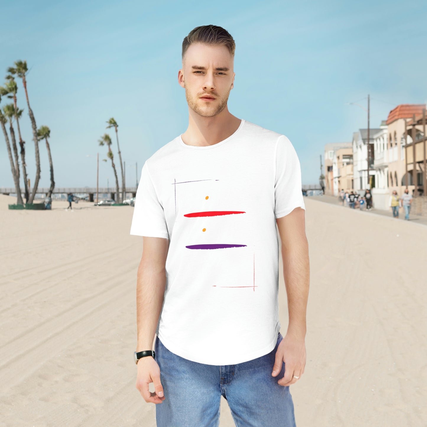 Men's Born to be Me Curved Hem Tee