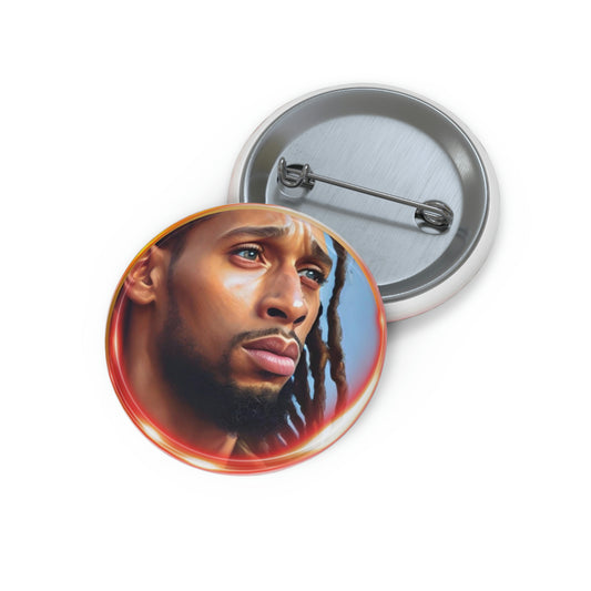 Black Jesus Custom Pin Buttons