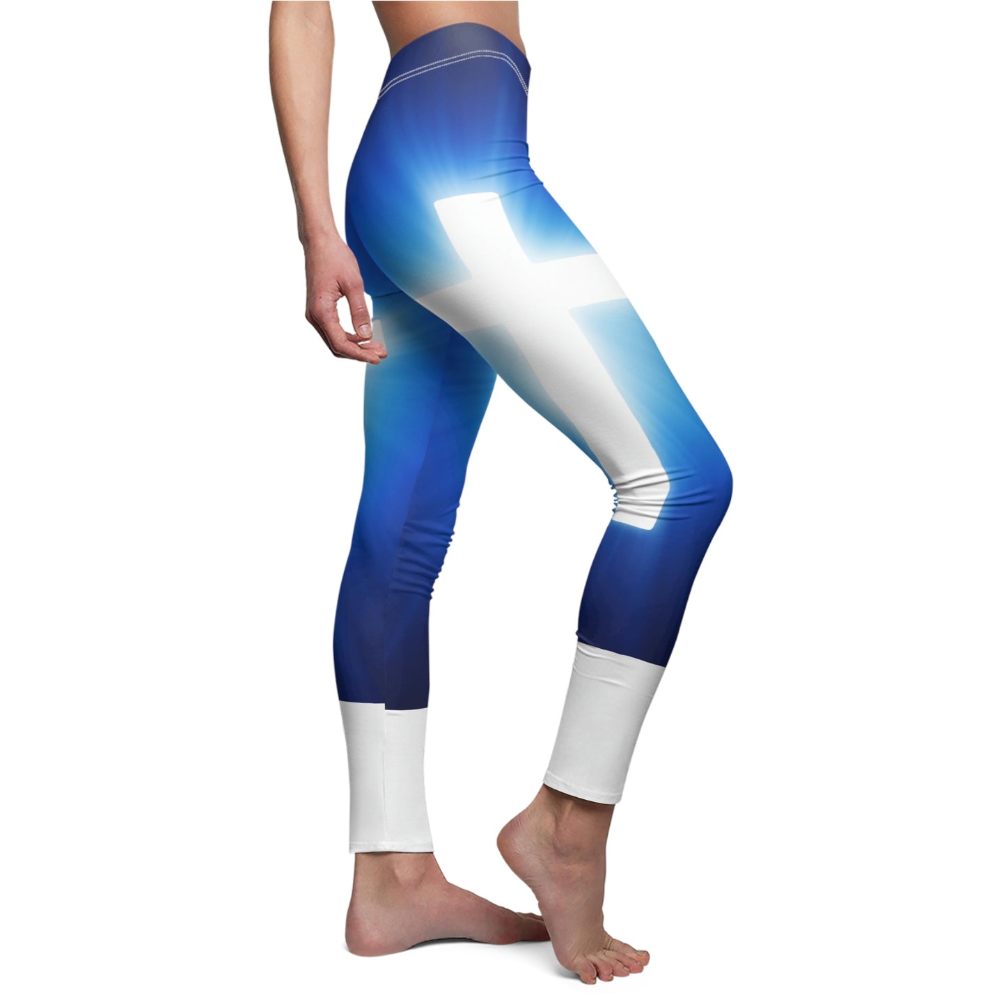 Women's Cross Cut & Sew Casual Leggings (AOP)
