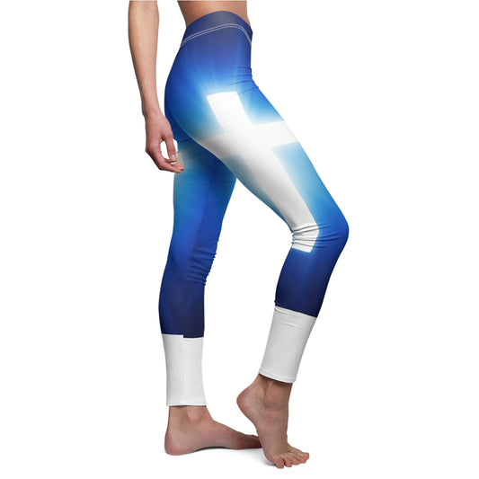 Women's Cross Cut & Sew Casual Leggings (AOP)