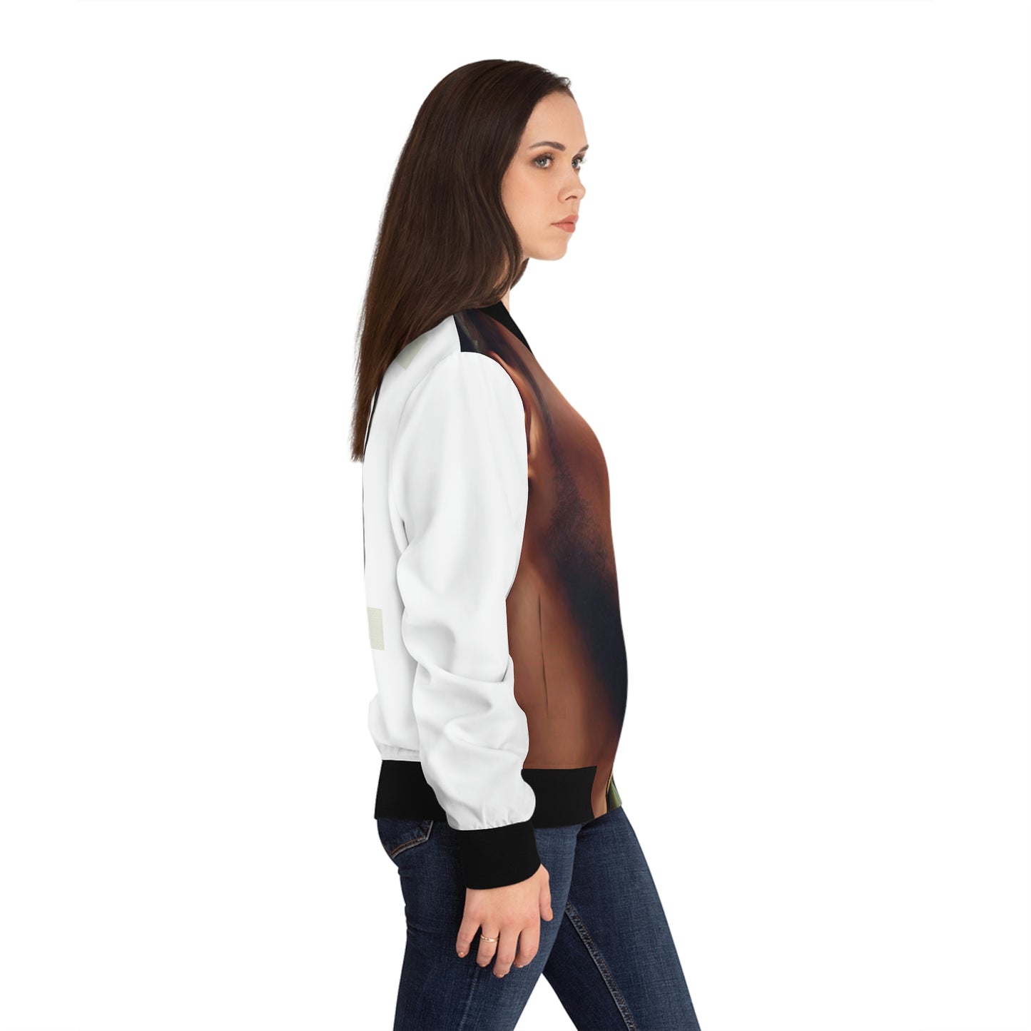 Women's Black Jesus F&B Bomber Jacket (AOP)