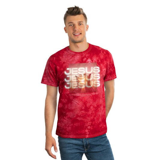 Jesus Jesus Jesus Tie-Dye Tee, Crystal Unisex