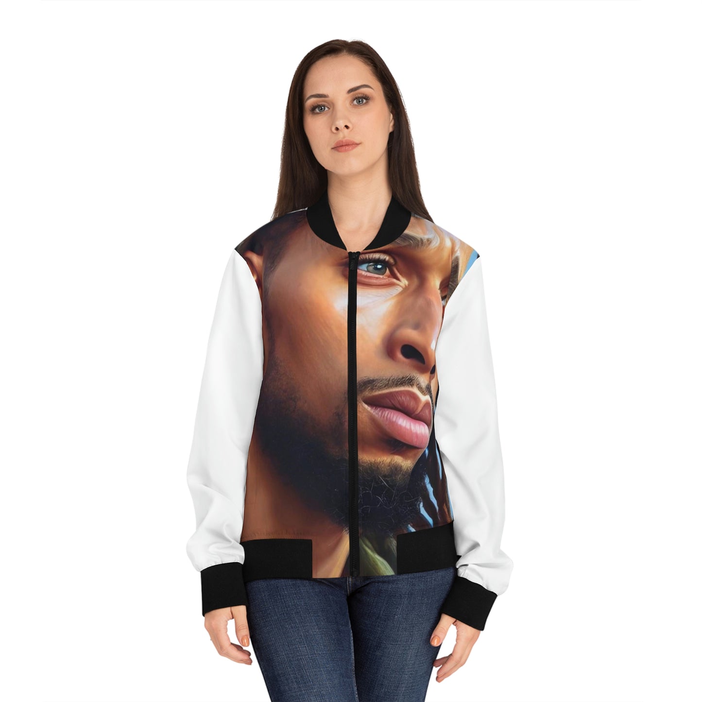 Women's Black Jesus F&B Bomber Jacket (AOP)